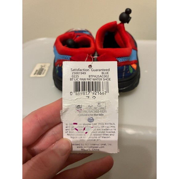 NWT Paw Patrol Toddler Boys Water Socks Swim Beach Pool Shoes Size 7-8 - Picture 5 of 6